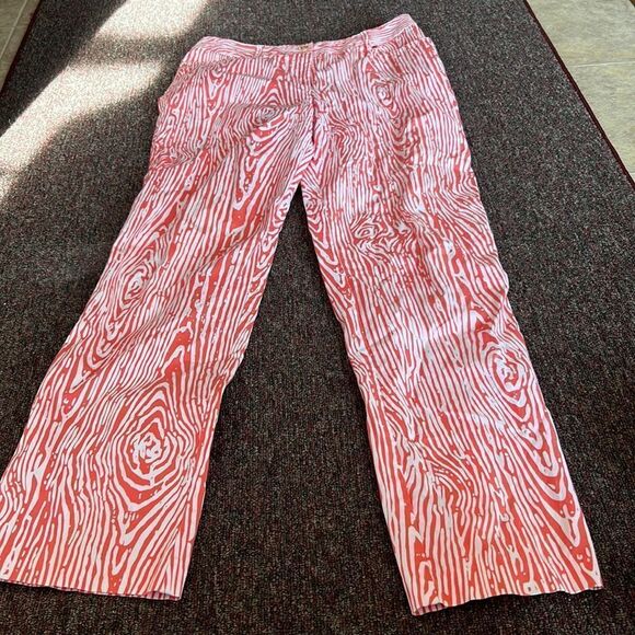 J. McLaughlin coral and white pants 8 - Picture 1 of 7